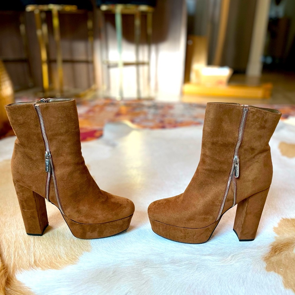 Nine West | Kerri Platform Bootie | Brown | Size 8